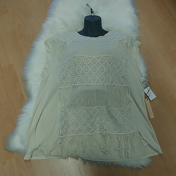Gibson Latimer Lace Overlay Sleeveless Top - Picture 6 of 8